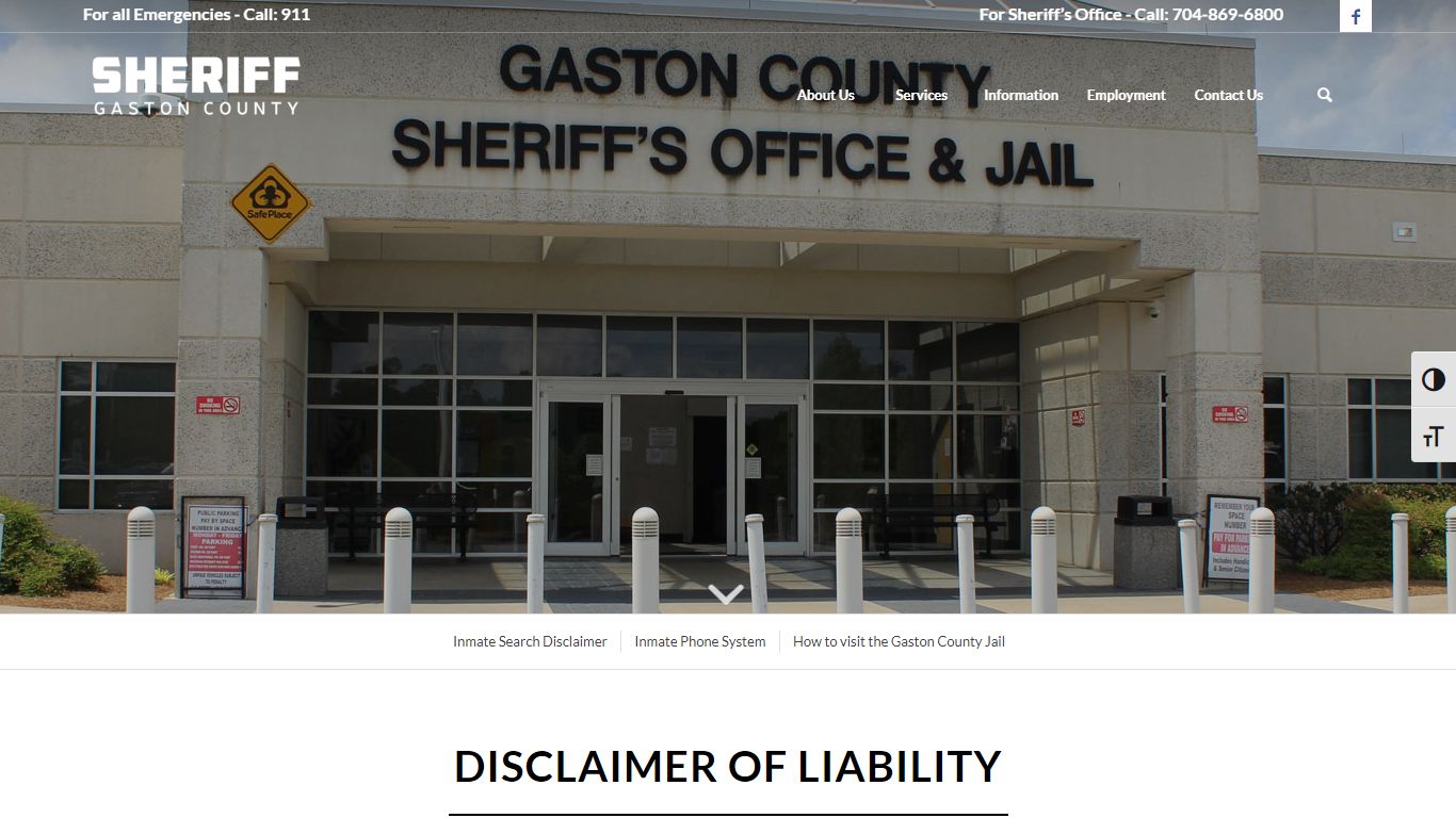 Inmate Search Disclaimer – Sheriff